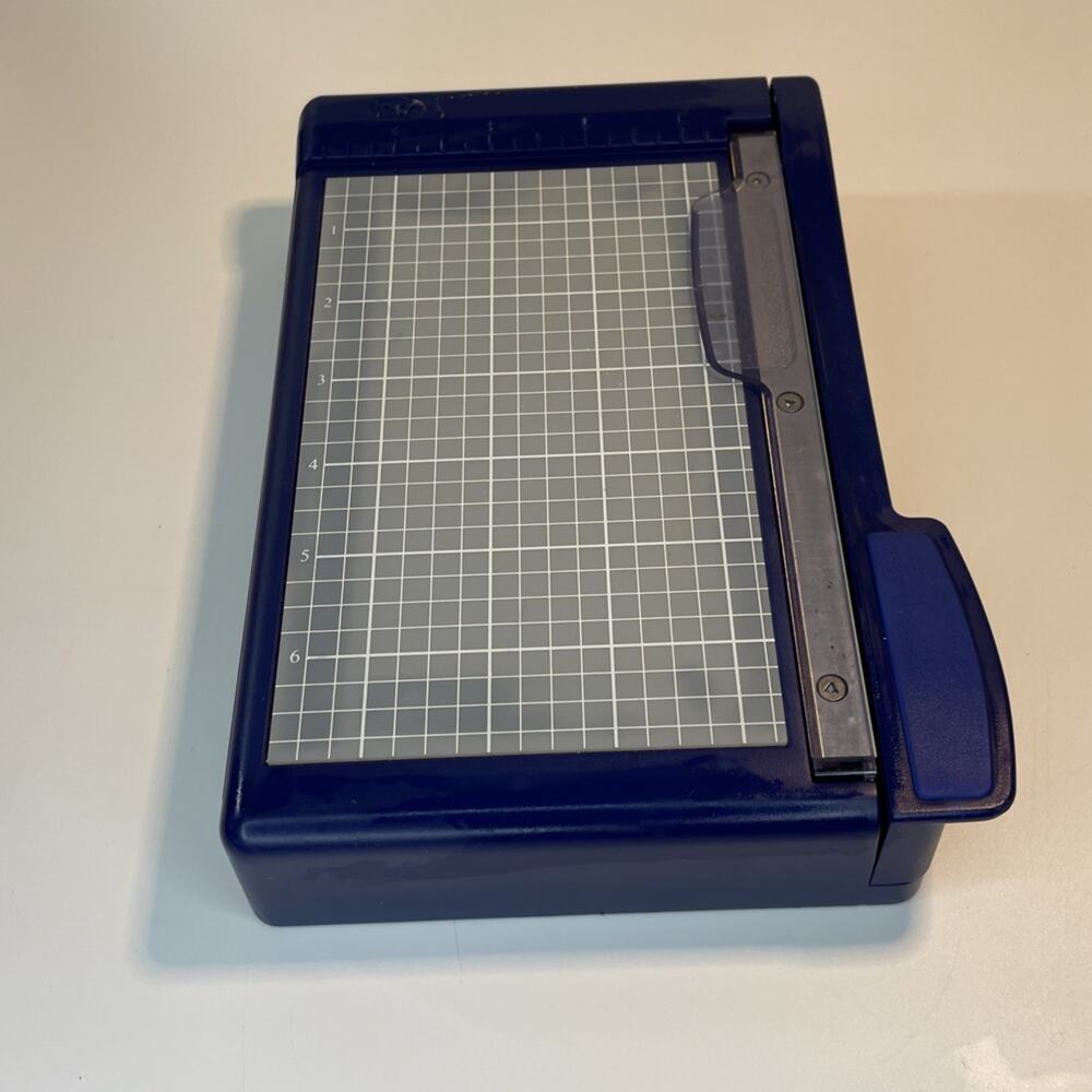 Creative Memories Personal Trimmer with Storage Drawer and Self-Healing Mat Blue